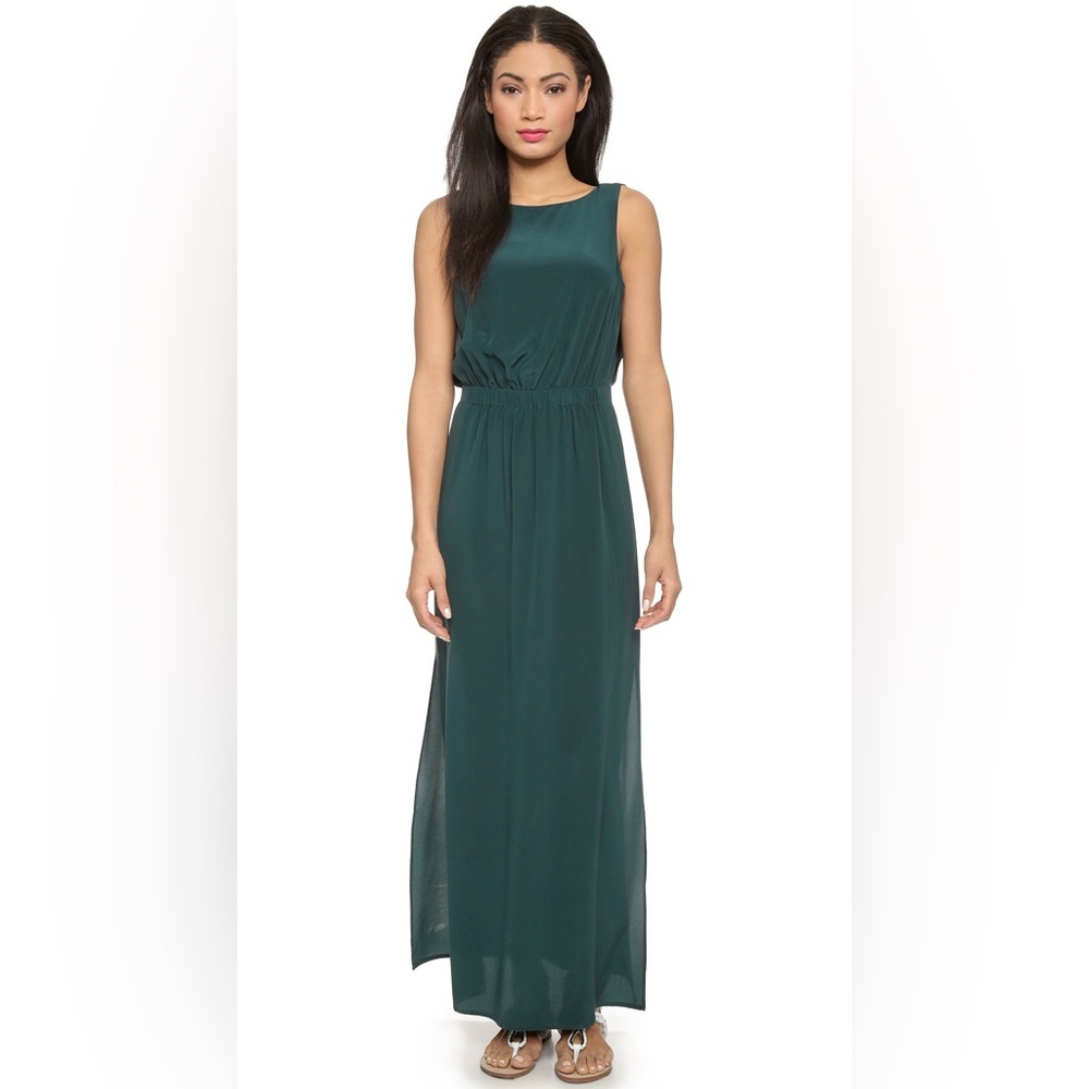 Club Monaco - Women's Green Mariam Silk Maxi Dress -
Forest dress size 6